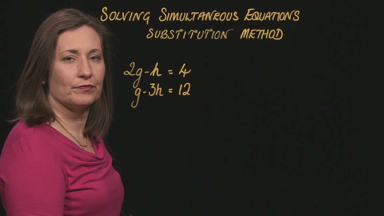 Simultaneous Equations Substitution Method Clickview