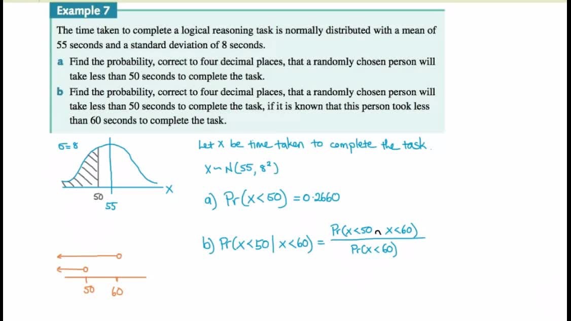 Normal Distribution Worded Problems Example 1 - ClickView
