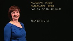 Algebraic Division: Alternative Method