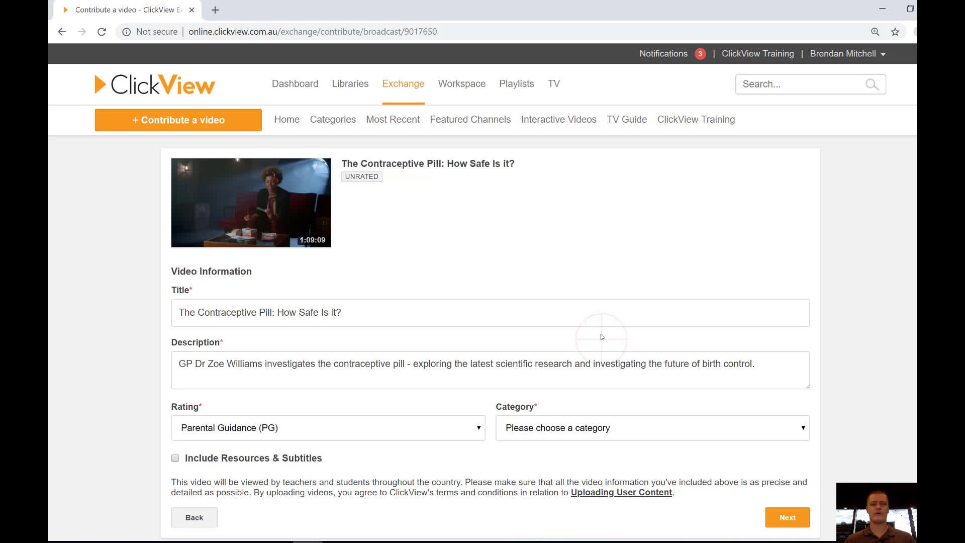How do I submit videos from my Workspace to the Exchange? - ClickView