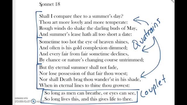 The Basics of Sonnet Structure - Introduction... - ClickView