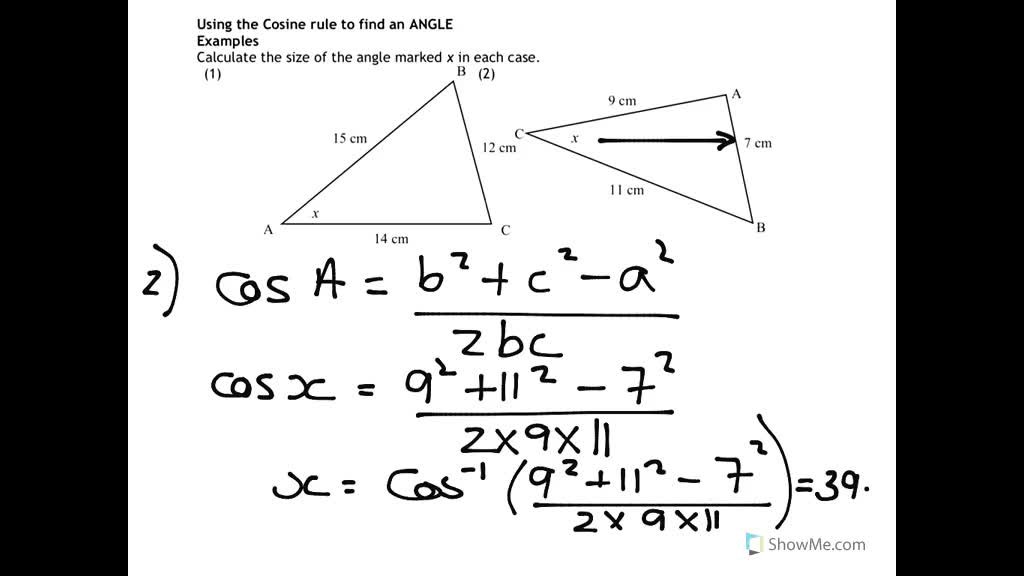 Trig 6 (Cosine Rule Angle) - ClickView