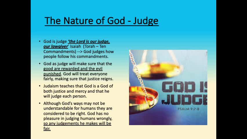 Religious Studies - Year 9 - Judaism - Nature of God - ClickView