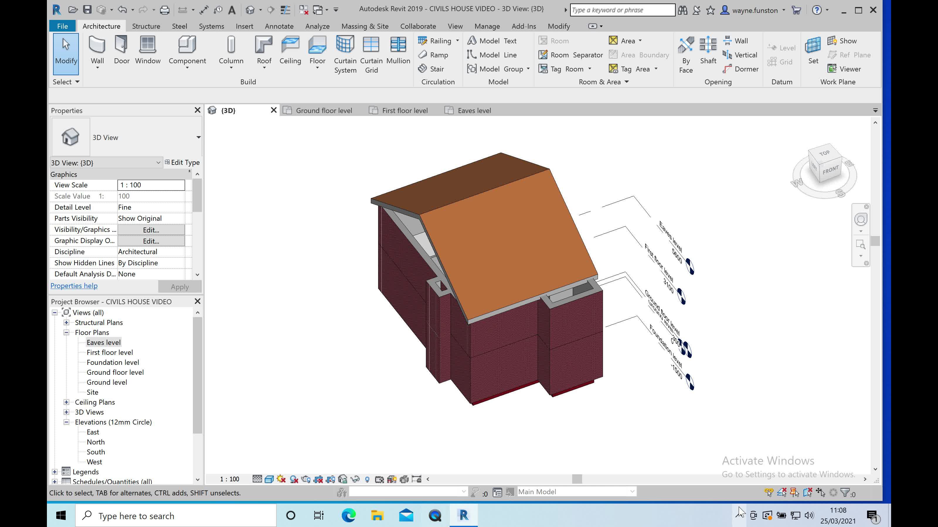 Revit Video 10 - Roof (B) - ClickView