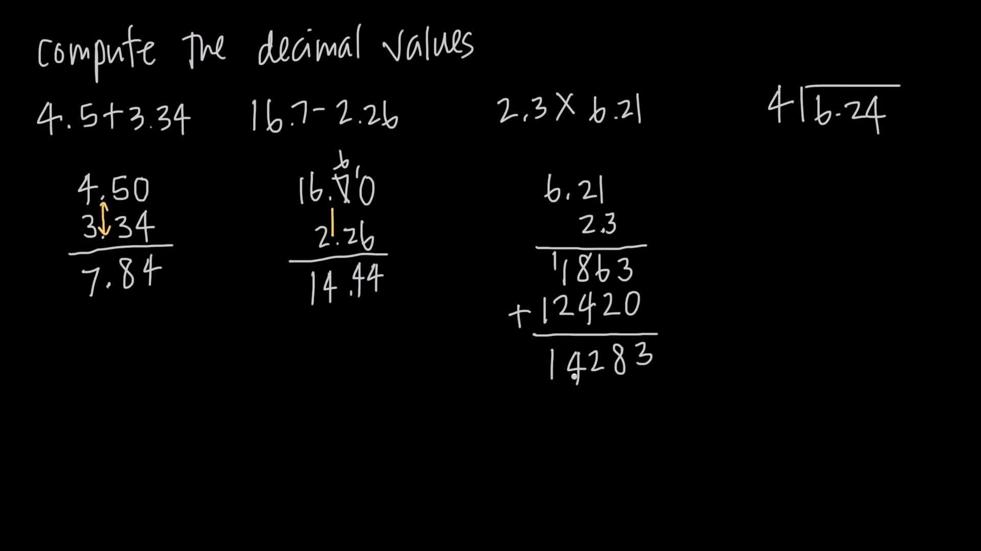 Decimal Arithmetic - ClickView