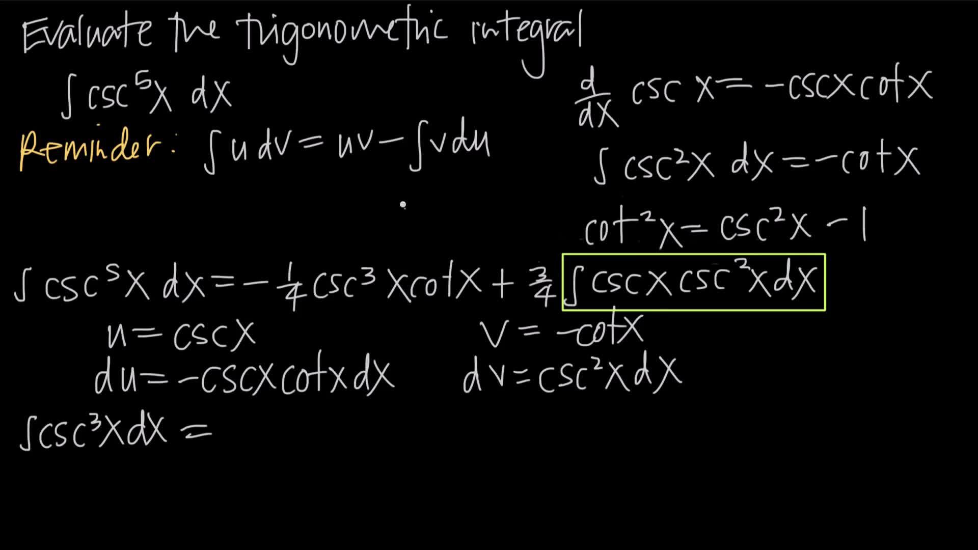 Trigonometric Integrals, Example 2 | ClickView