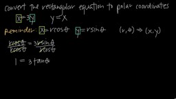 Converting Rectangular Equations