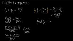 Adding and Subtracting Rational Functions