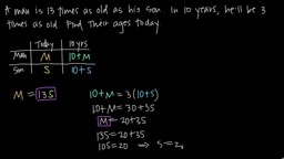 Age Word Problems