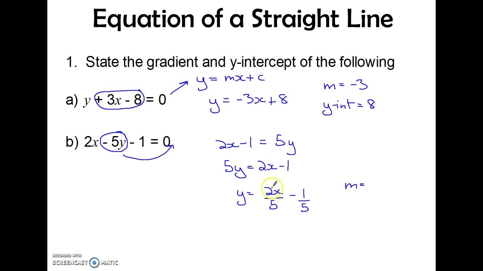 Linear Equations Review An Introduction Int Clickview 7757