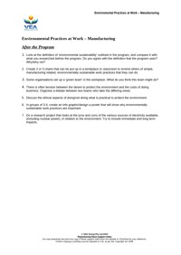 Environmental Practices at Work: Manufacturing | ClickView