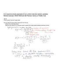 Examine simple examples of non-uniform discrete random variables ...