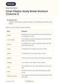 Chair Pilates: Study Break Workout (Volume 1) | ClickView