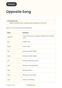 Opposite Song Video & Resources | ClickView
