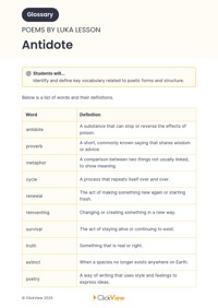 Antidote Video & Resources | ClickView