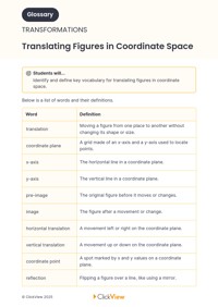 Translating Figures in Coordinate Space | ClickView