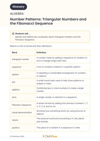 Number Patterns: Triangular Numbers and the Fibonacci Sequence | ClickView