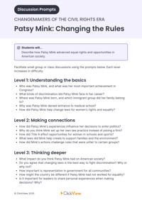 Patsy Mink: Changing the Rules Video & Resources | ClickView