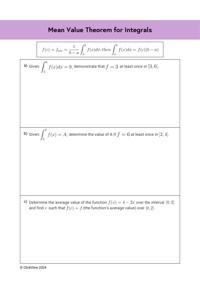 Mean Value Theorem for Integrals | ClickView