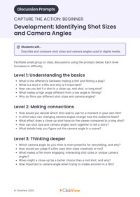 Development: Identifying Shot Sizes and Camera Angles | ClickView