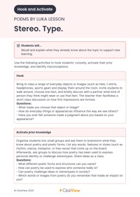 Stereo. Type. Video & Resources | ClickView