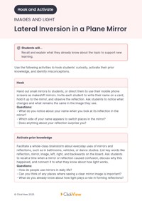 Lateral Inversion in a Plane Mirror | ClickView