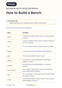 How to Build a Bench Video & Resources | ClickView