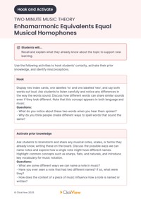 Enharmonic Equivalents Equal Musical Homophones | ClickView