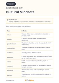 Cultural Mindsets Video & Resources | ClickView