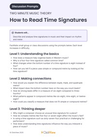 How to Read Time Signatures Video & Resources | ClickView