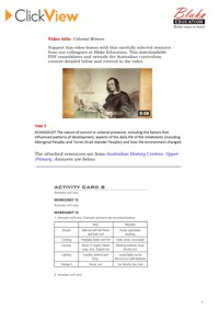 Colonial Women Video & Resources | ClickView