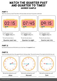 Quarter Past and Quarter To on Digital Clocks | ClickView