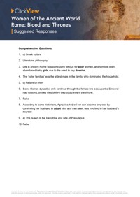 Rome: Blood and Thrones Video & Resources | ClickView