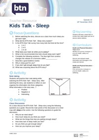 Sleep Video & Resources | ClickView