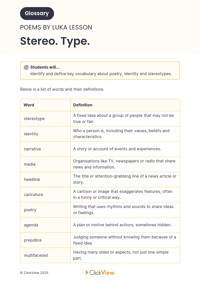 Stereo. Type. Video & Resources | ClickView