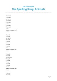 The Spelling Song: Animals Video & Resources | ClickView