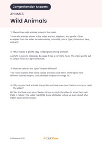 Wild Animals Video & Resources | ClickView