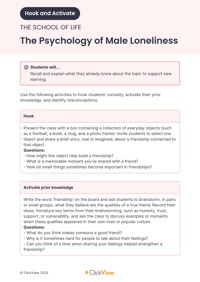 The Psychology of Male Loneliness | ClickView