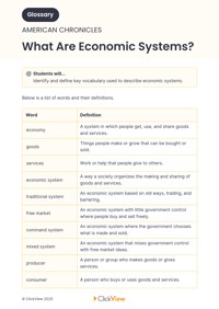 What Are Economic Systems? Video & Resources | ClickView