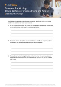 Simple Sentences: Creating Drama and Tension | ClickView