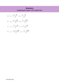 Completing the Square with Complex Roots | ClickView