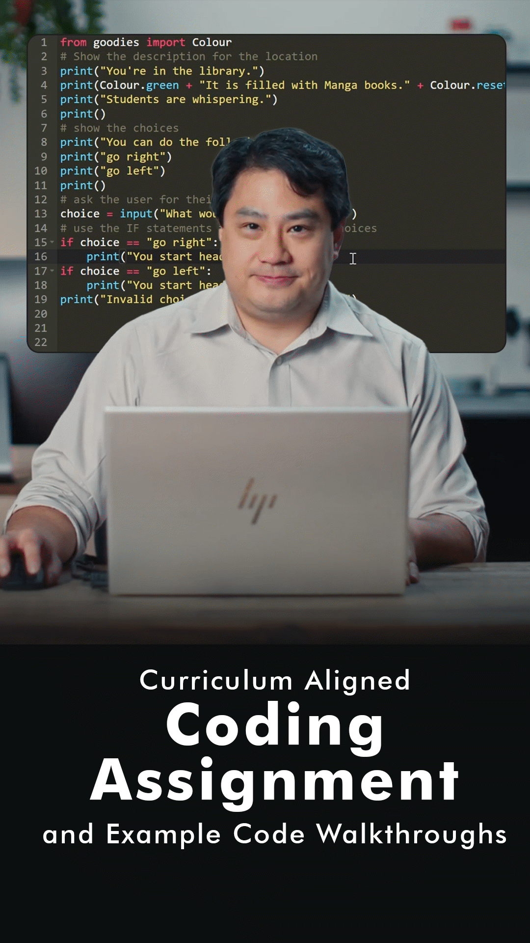 Curriculum Aligned Coding Assignment and Example Code Walkthroughs ...