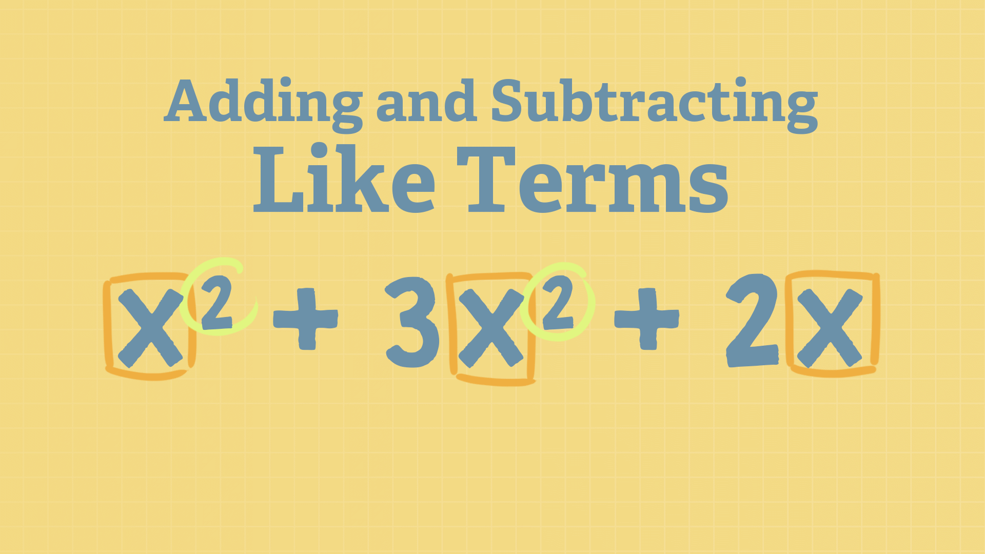Adding and Subtracting like Terms | ClickView