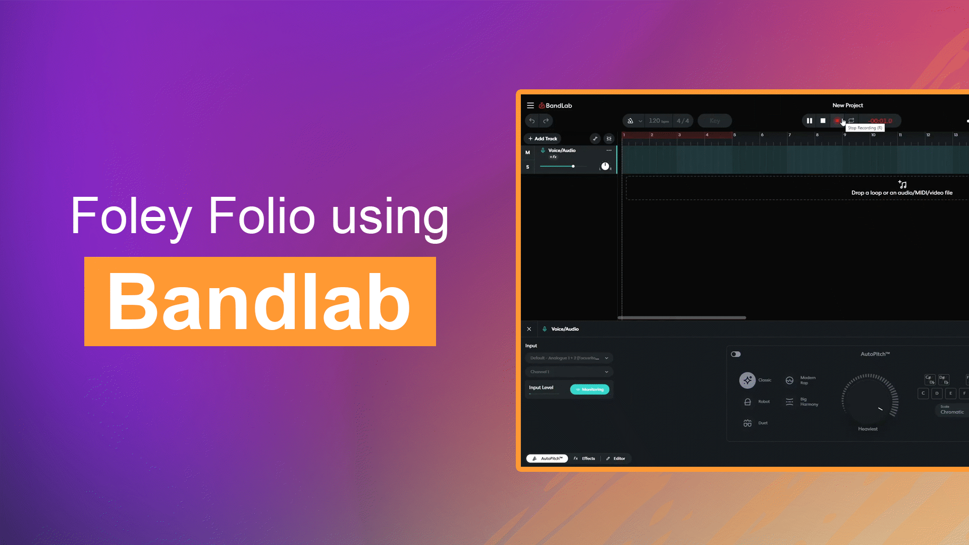 Create a Foley Folio using Bandlab | ClickView