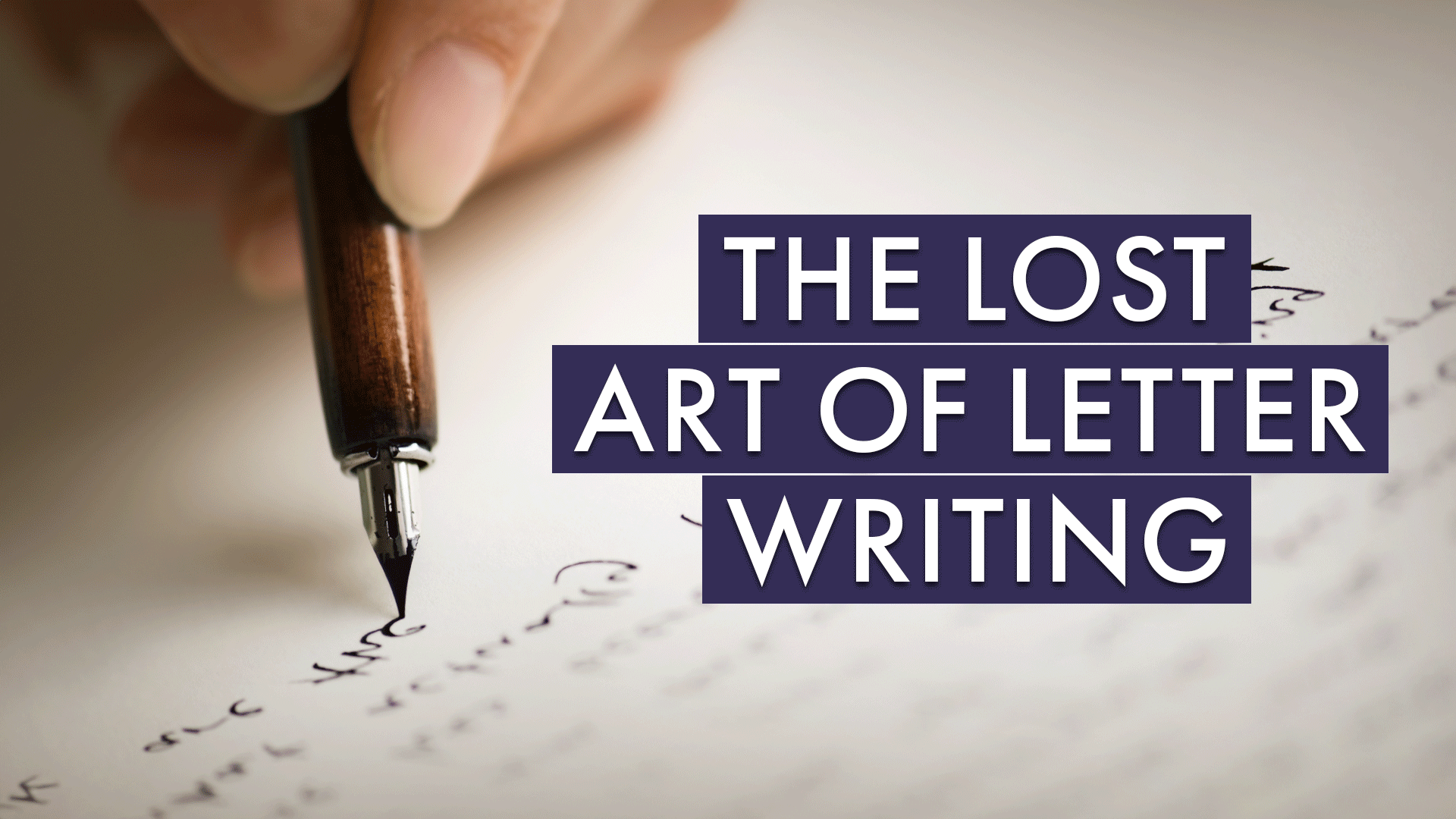 The Lost Art of Letter Writing - Find out how... - ClickView