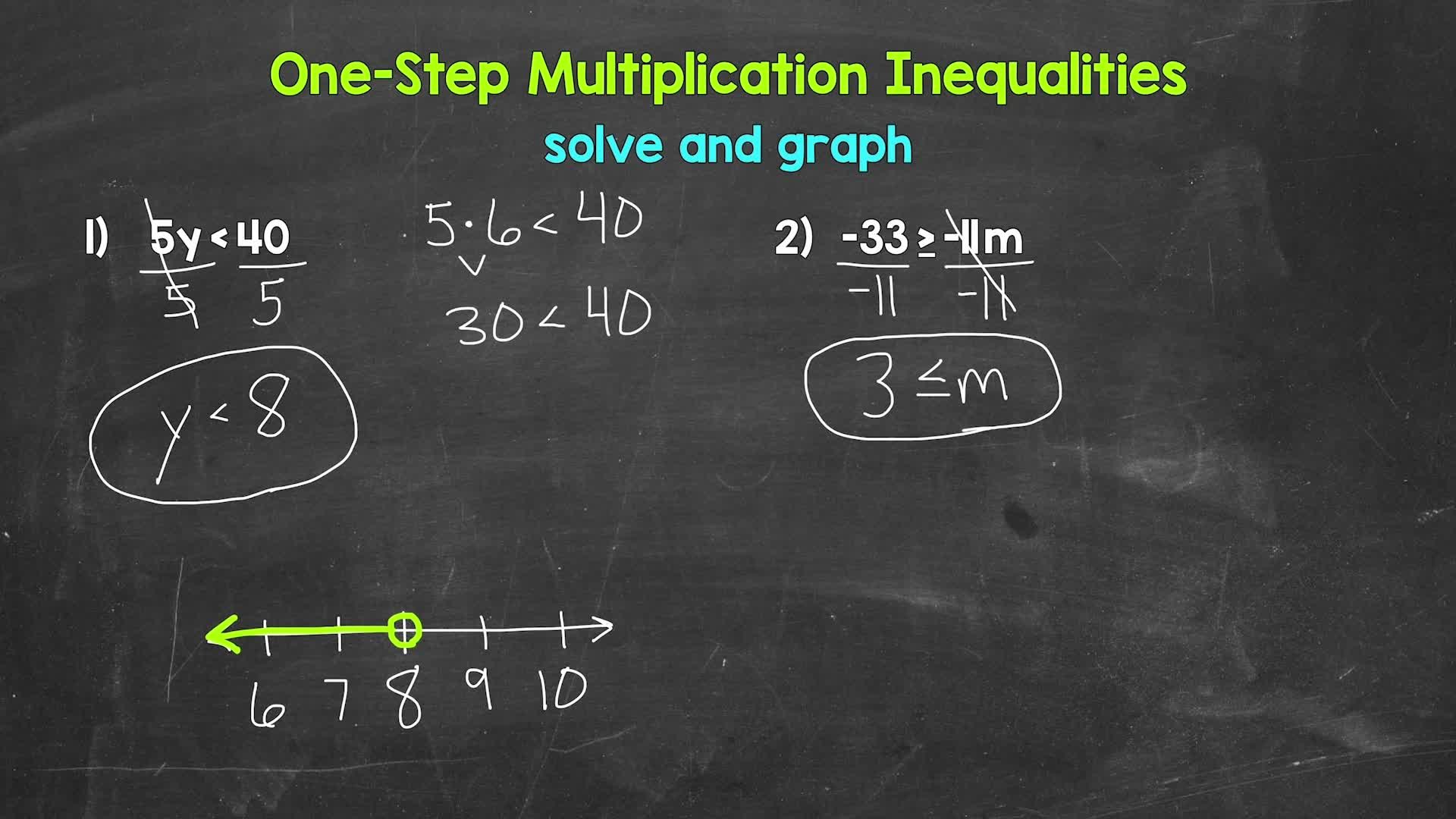 How to Solve and Graph One-Step Inequalities | ClickView